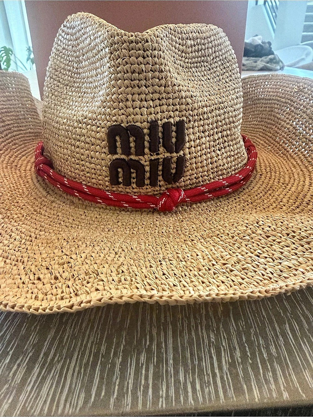 Miu Raffia Raffia Cowboy Hat NWT - Picture 7 of 9